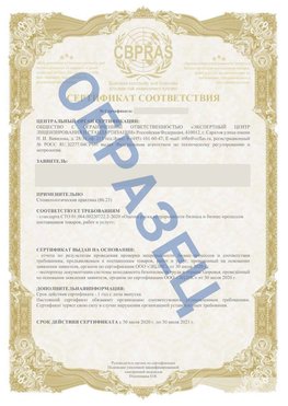 Образец Сертификат СТО 01.064.00220722.2-2020 Шелехов Сертификат СТО 01.064.00220722.2-2020 